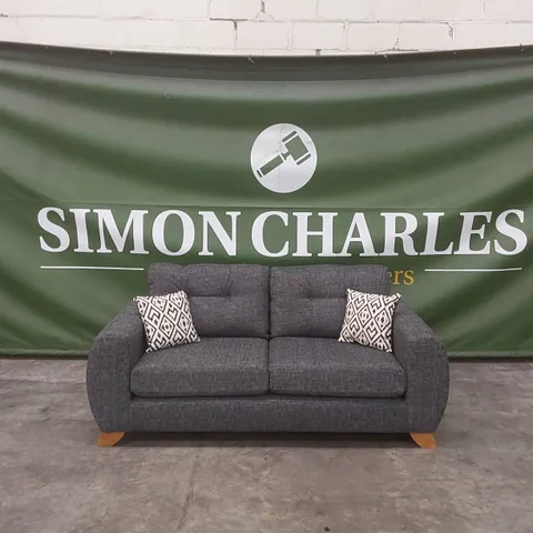 PRENT FABRIC 3 SEATER SOFA - CHARCOAL 