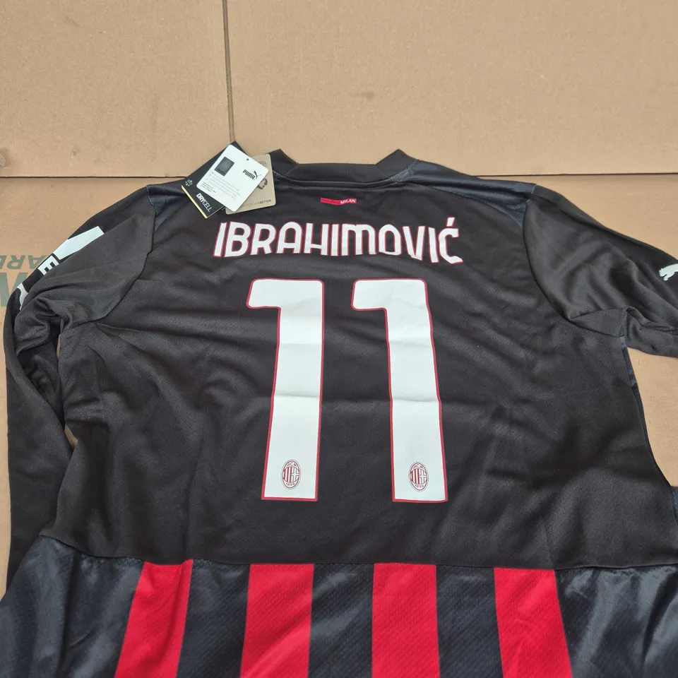 AC MILAN HOME JERSEY - IBRAHIMOVIC 11 - L