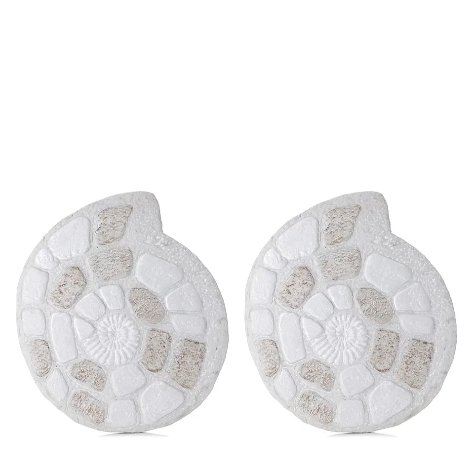 GARDEN REFLECTIONS COASTAL EDIT SET OF 2 STEPPING STONES