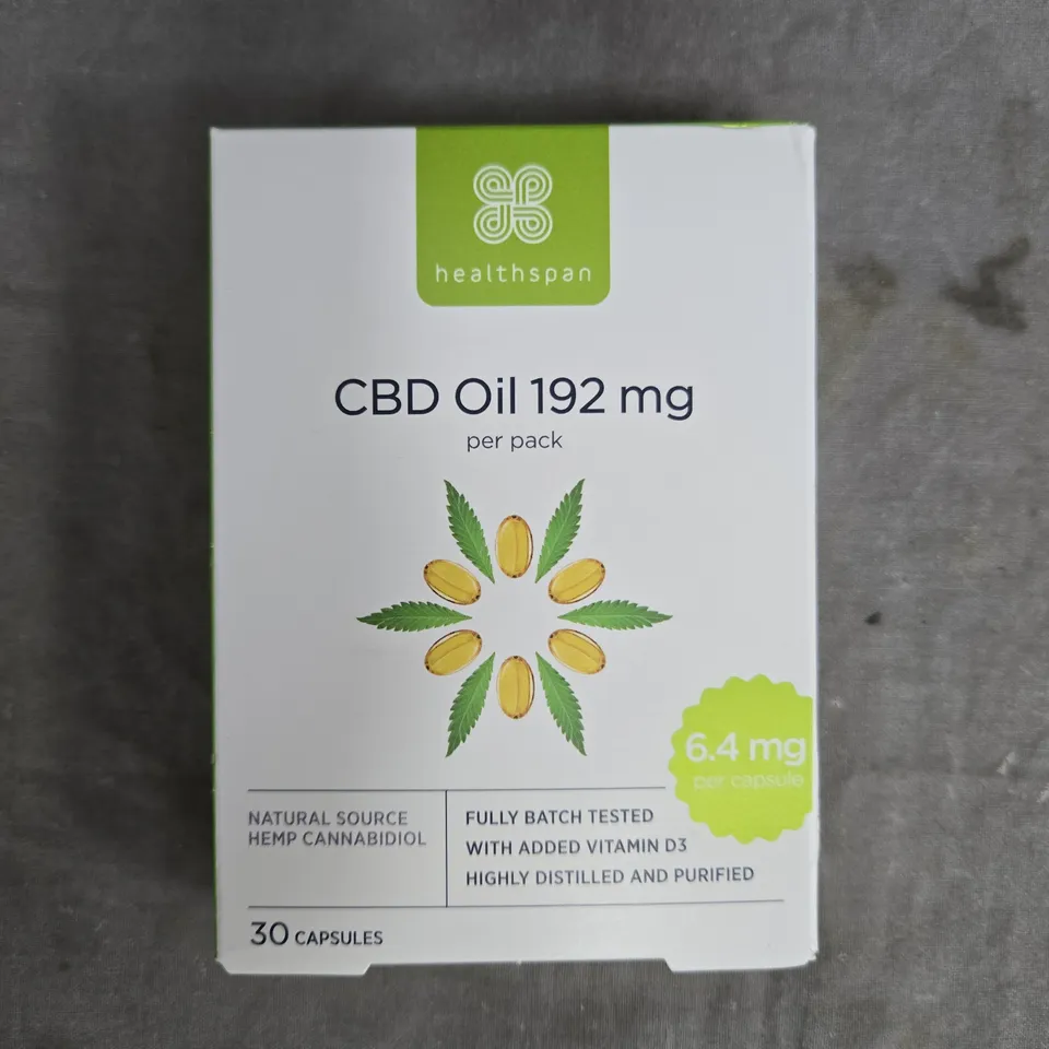 HEALTHSPAN CBD OIL 192 MG PER PACK – 30 CAPSULES
