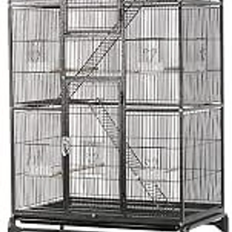 BOXED YAHEETECH BUDGIE CAGE 77×46×175.5 CM WITH DETACHABLE STAND BLACK