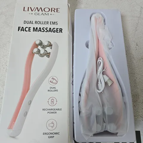 LIVMORE GLAM DUAL ROLLER FACE MASSAGER
