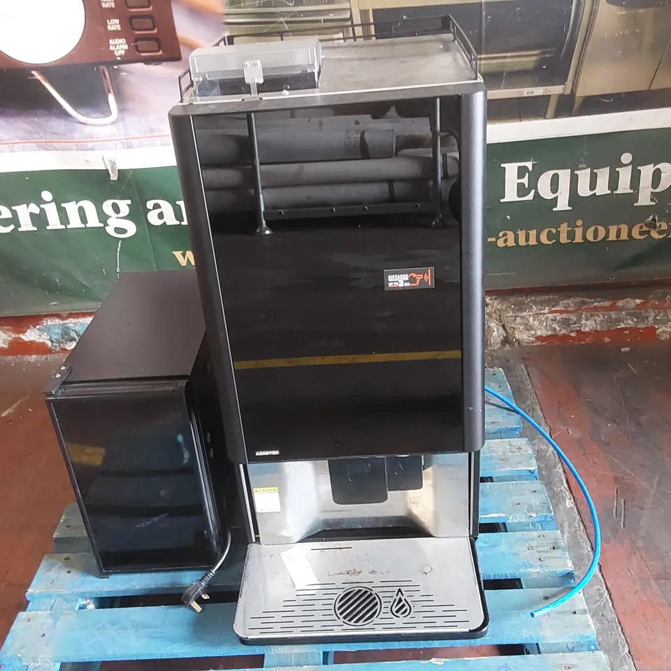 COFFETEK VITRO X4 ESPRESSO BEAN TO CUP COMMERCIAL COFFEE MACHINE AND VITRIFRIGO FG14 CB MILK CHILLER