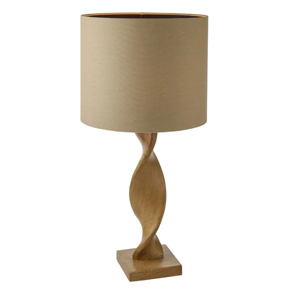 BOXED CLEVENGER 68CM NATURAL TABLE LAMP (1 BOX)