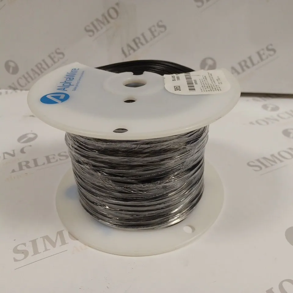 ALPHAWIRE HOOK UP WIRE IN BLACK - 305M REEL