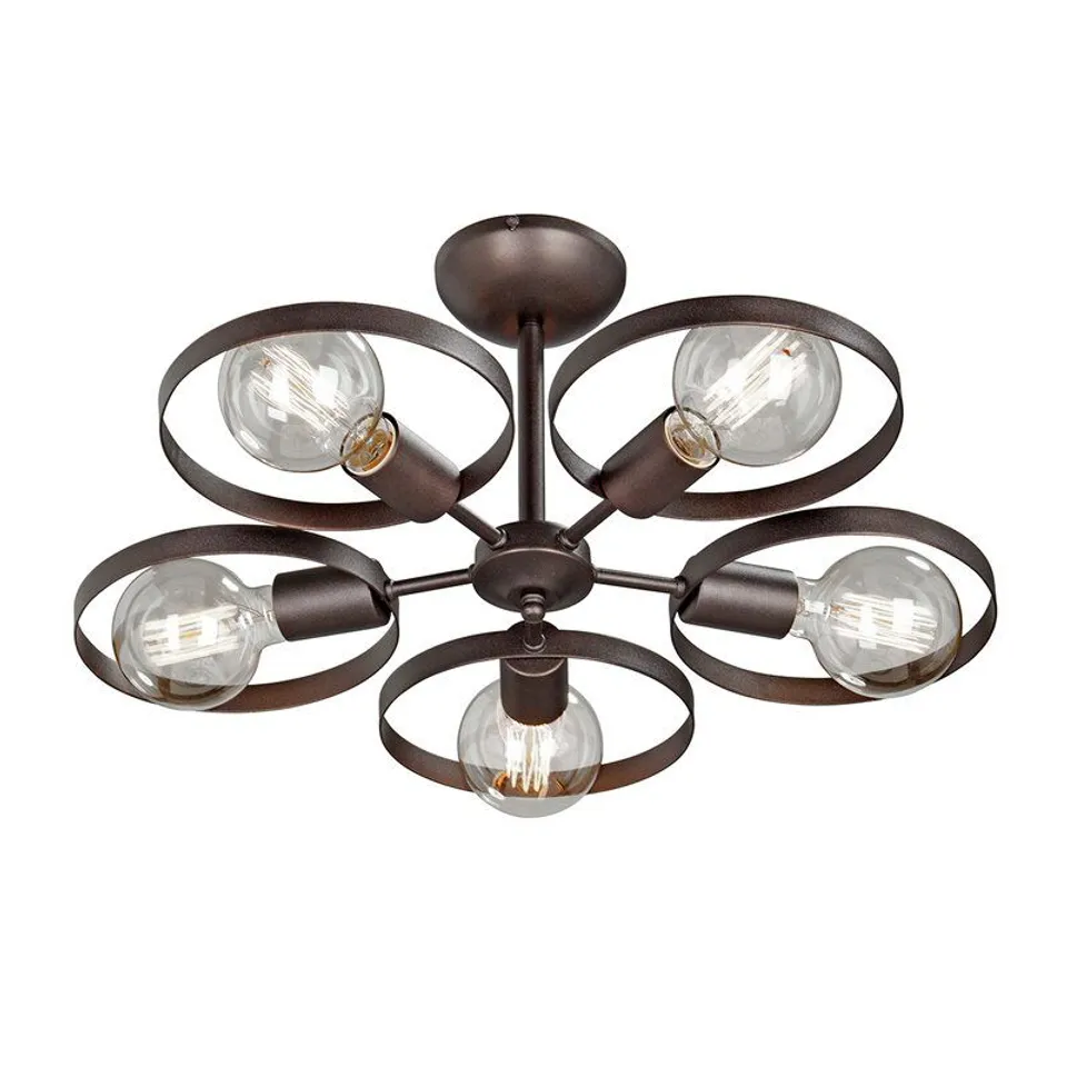 BOXED KEATON 5-LIGHT SEMI FLUSH MOUNT