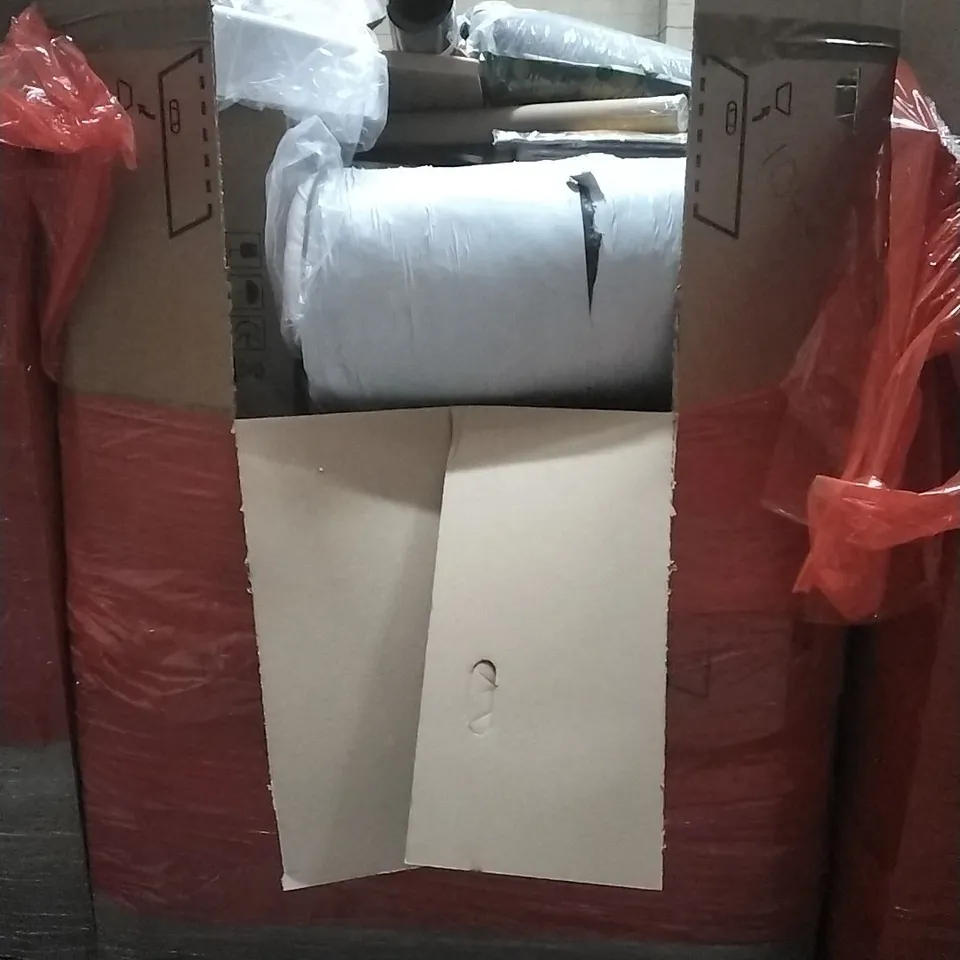 PALLET OF HOUSEHOLD ITEMS TO INCLUDE CLOCK,LAPTOP COOLER,KEYBOARD, DIAMOND FRYING PAN AND OTHER ASSORTED ITEMS...