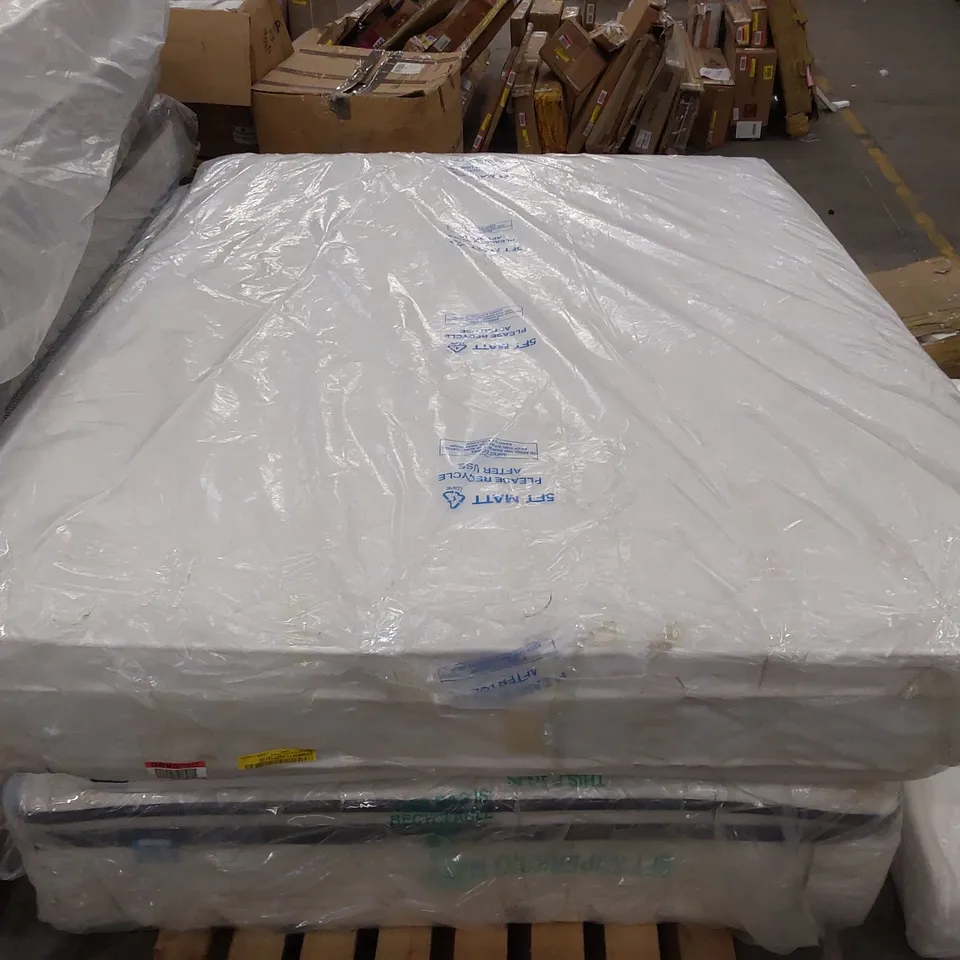 QUALITY BAGGED MEMORY WOOL POCKET SPRUNG HYBRID 20cm DEEP 5FT KING SIZED MATTRESS 