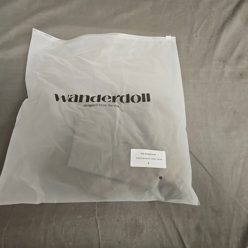 WANDERDOLL SUEDE GARMENT, DARK TAUPE, SIZE S