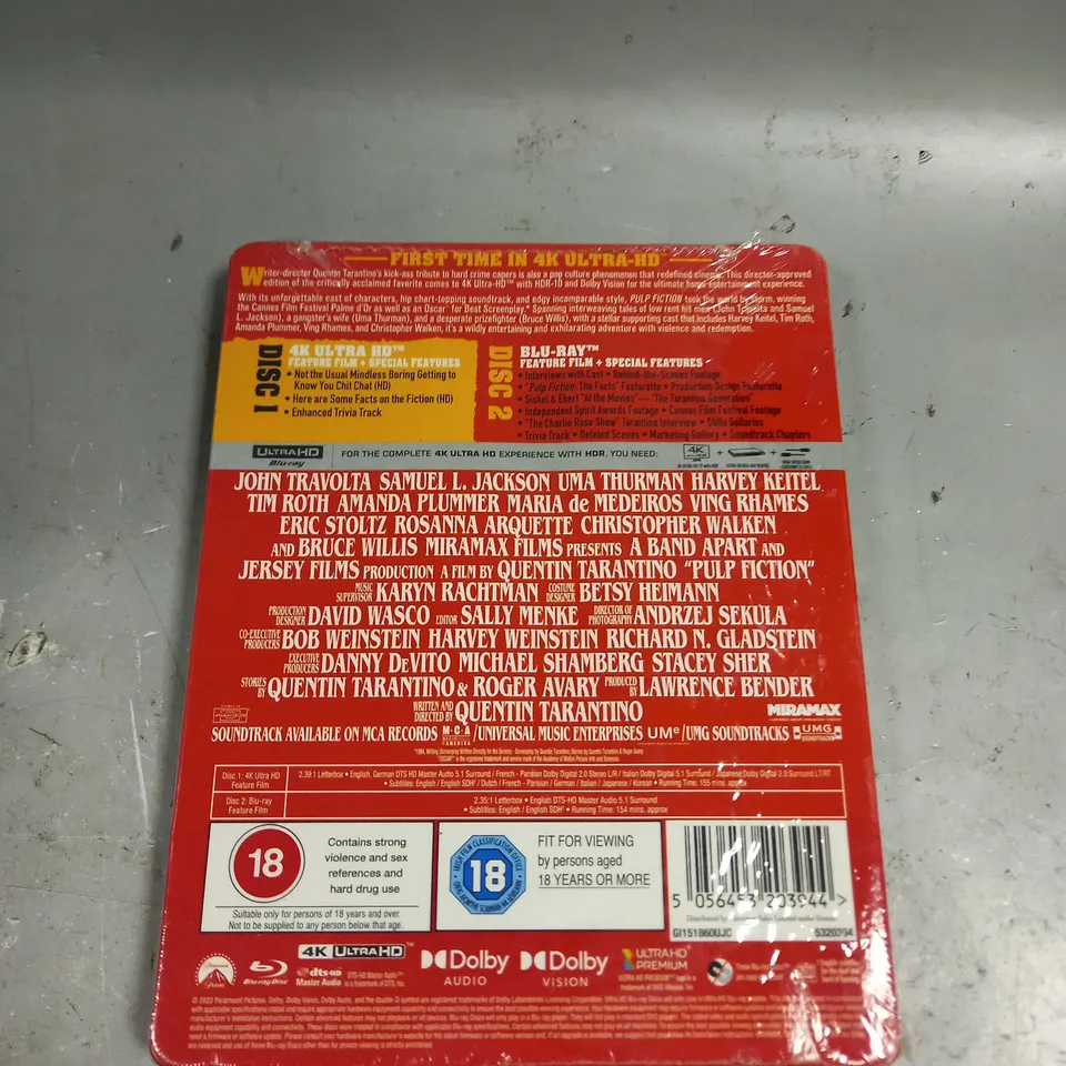 SEALED PULP FICTION LIMITED EDITION STEELBOOK BLU-RAY 