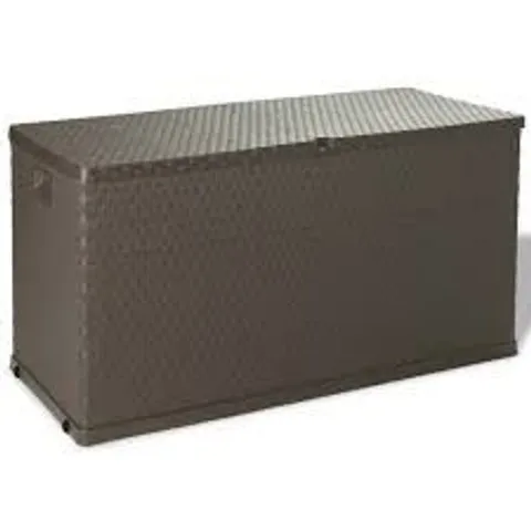 BOXED VIDAXL GARDEN STORAGE BOX BROWN 120X56X63 CM PP RATTAN