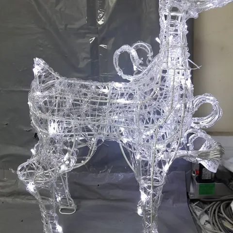 OUTDOOR SPUN ACRYLIC STANDING REINDEER 