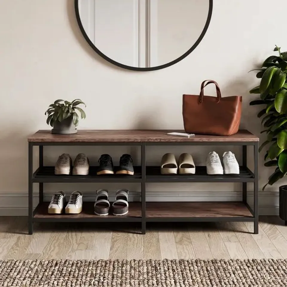 BOXED FULTON OPEN SHOE BENCH (1 BOX)