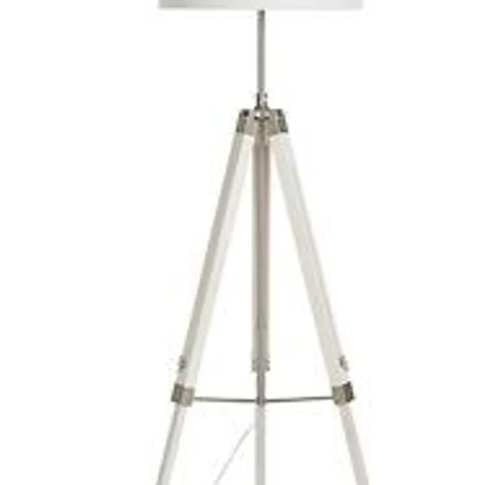 M&S DAR DEVON GREY LINEN FLOOR LAMP