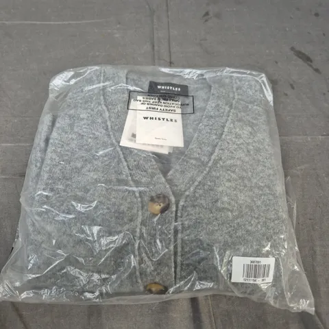 WHISTLES WOOL MIX POCKET CARDIGAN – SIZE M