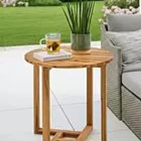 GARDEN WOOD SIDE TABLE 50CM