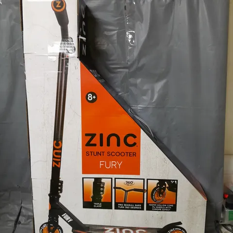 BOXED ZINC STUNT FURY SCOOTER 