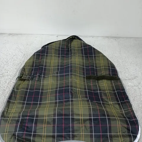BARBOUR TARTAN WATERPROOF DOG COAT - GREEN SIZE L