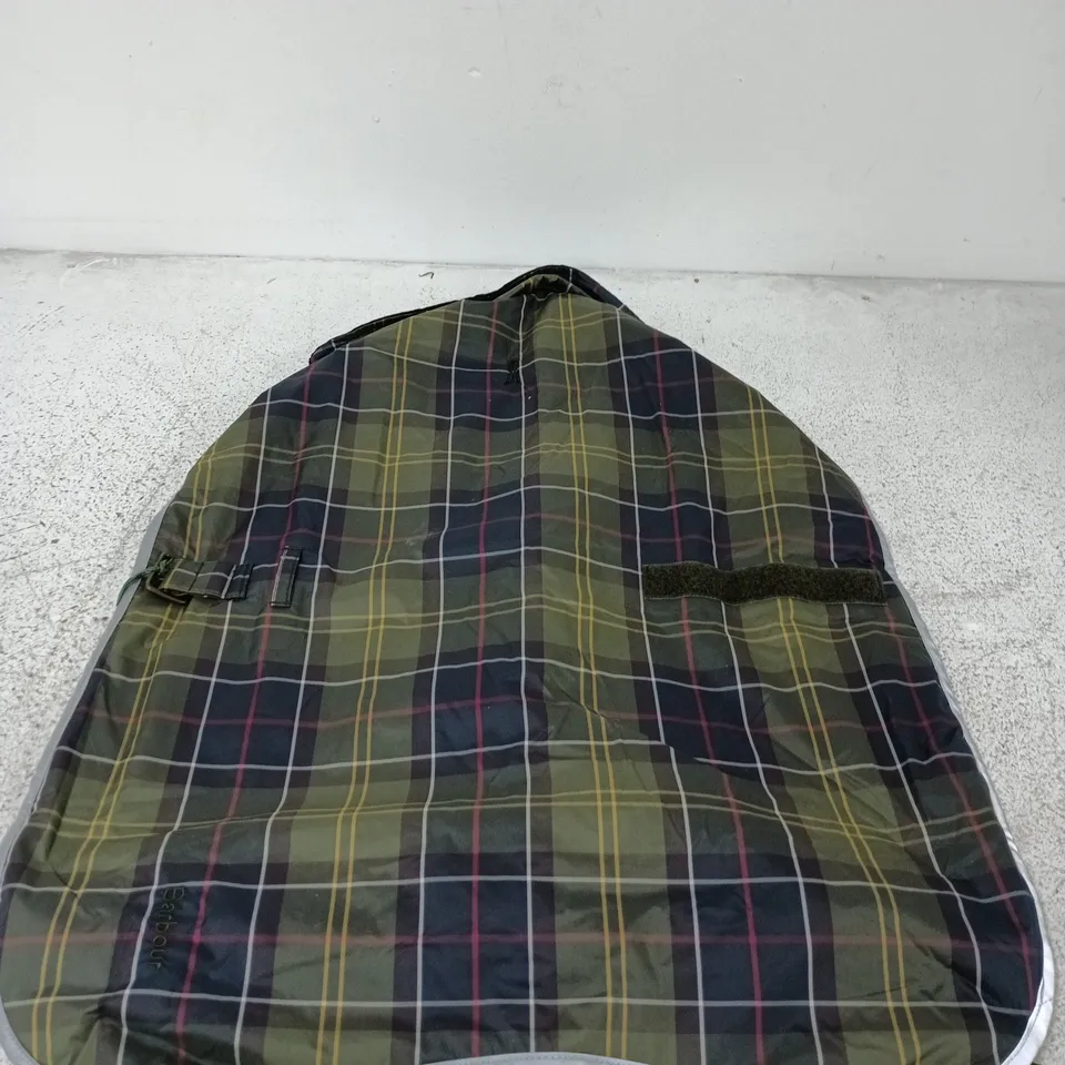 BARBOUR TARTAN WATERPROOF DOG COAT - GREEN SIZE L