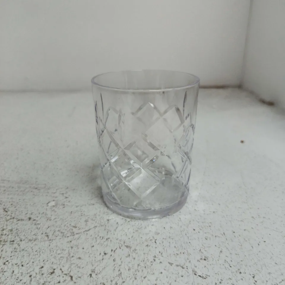 ELITE KRISTAL 12OZ ROCKS PLASTIC GLASSES SET OF 12