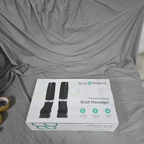 BLISS & BEYOND PORTABLE AIRBAG BOOT MASSAGER – BOXED