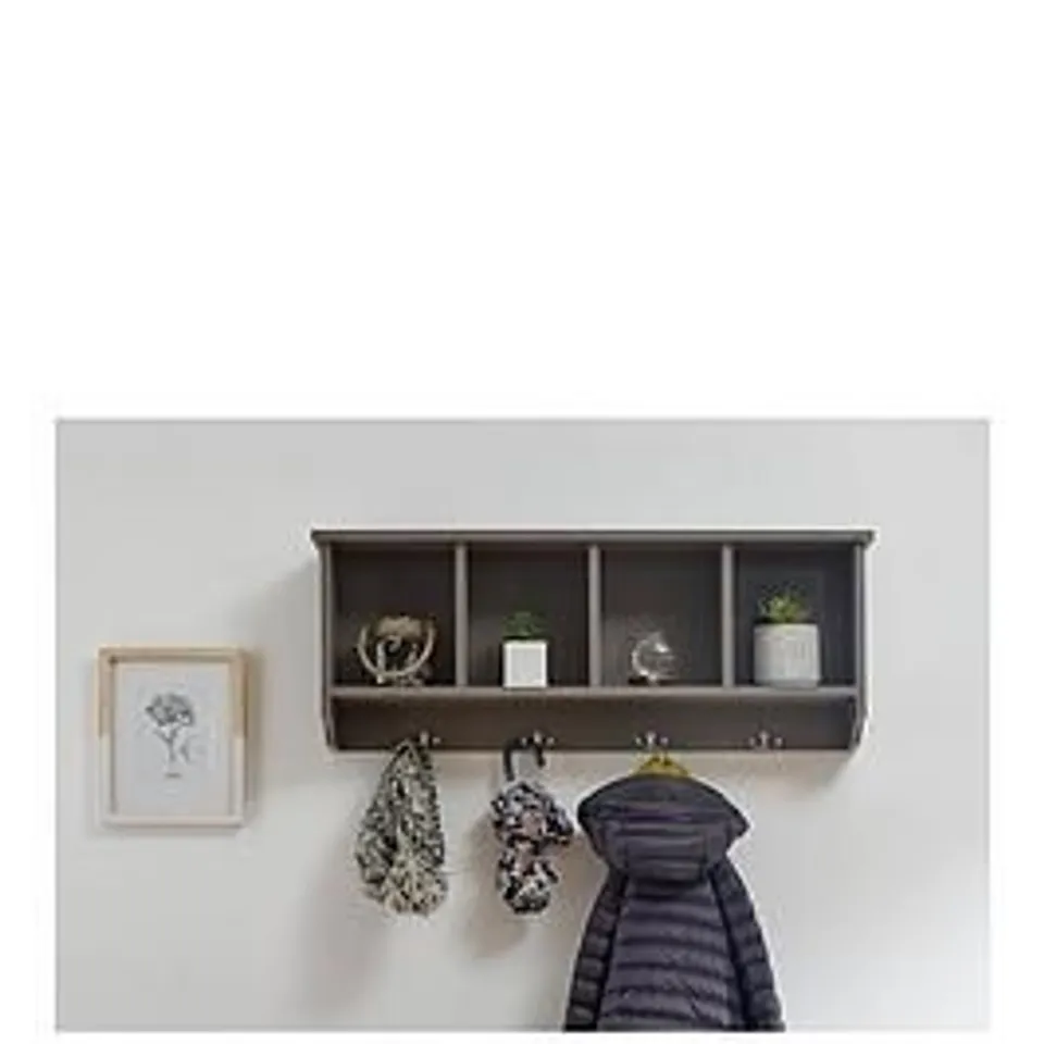 BOXED GFW KEMPTON WALL RACK - GREY (1 BOX)