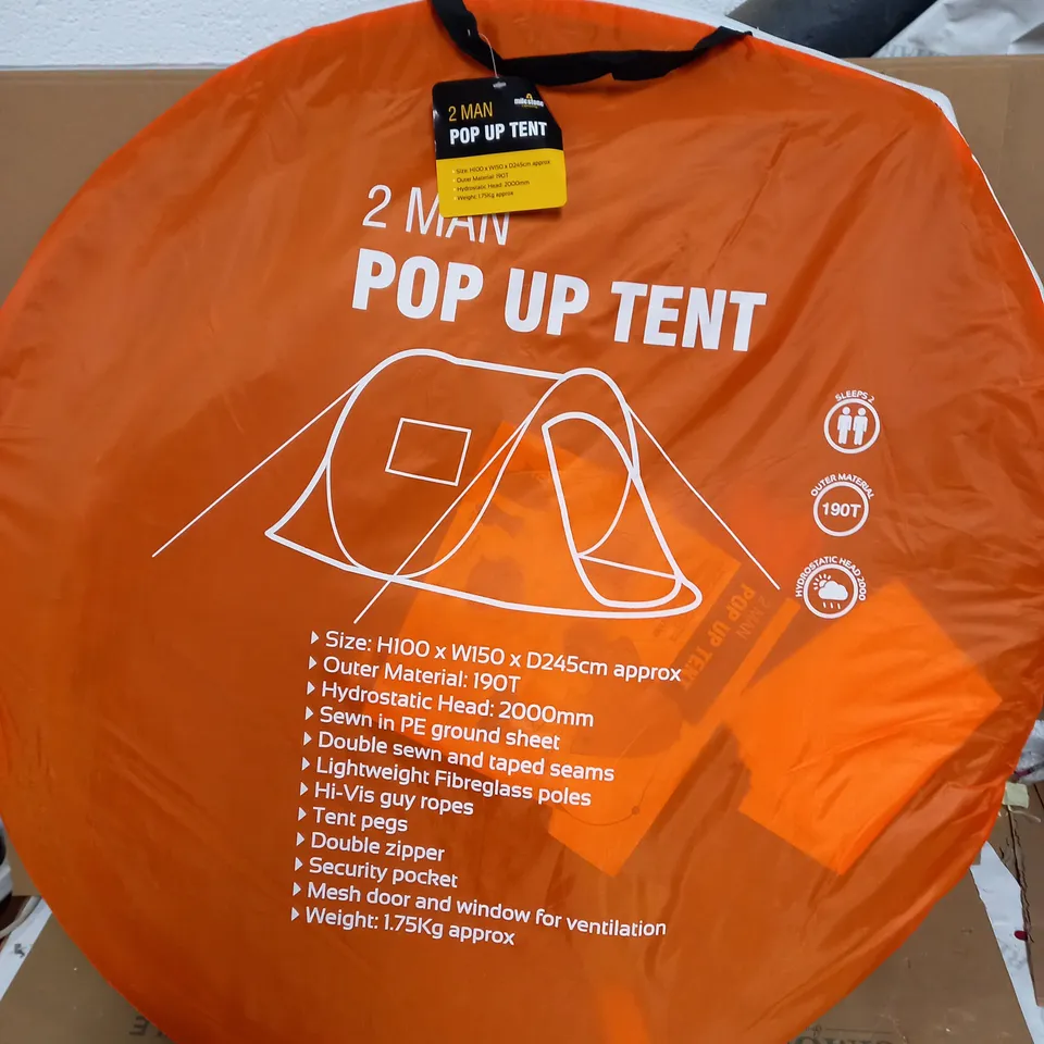 MILESTONE 2 MAN POP UP TENT 