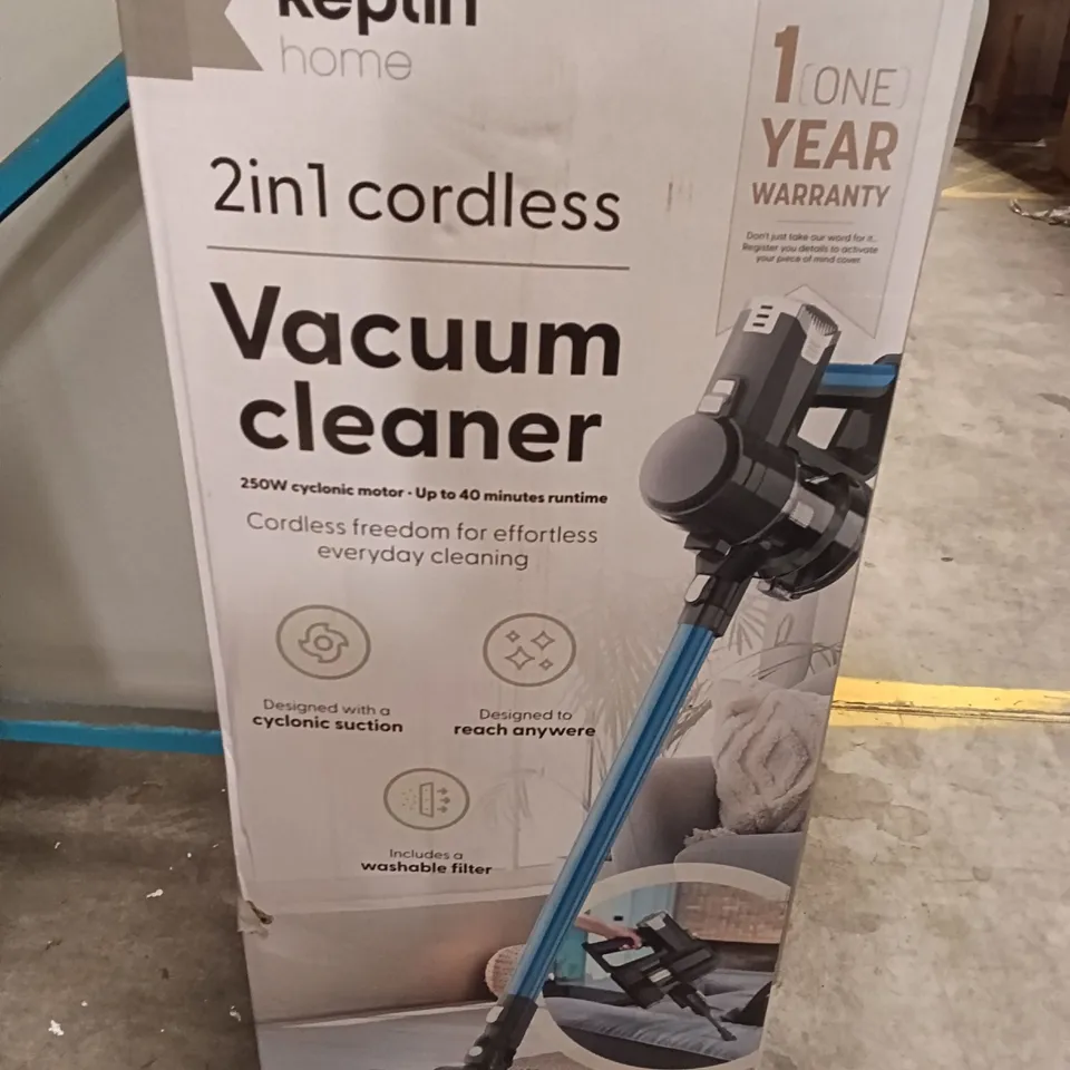 BOXED KEPLIN HOME 2 IN 1 CORDLESS  VACUUM CLEANER