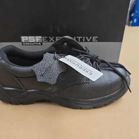 BOXED BRAND NEW PSF EXECUTIVE BLACK LEATHER SAFETY SHOES - UK 9