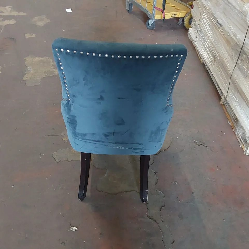 DESIGNER UPHOLSTERED VELVET DINING CHAIR