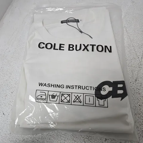 BAGGED COLE BUXTON TEE IN WHITE - MEDIUM