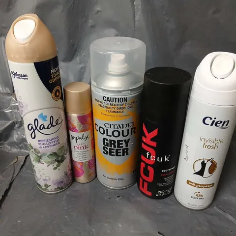 APPROXIMATELY 20 ASSORTED AEROSOLS TO INCLUDE CIEN ANTI-PERSPIRANT, CITADEL COLOURS GREY SEER, GLADE SPRAY, ETC - COLLECTION ONLY