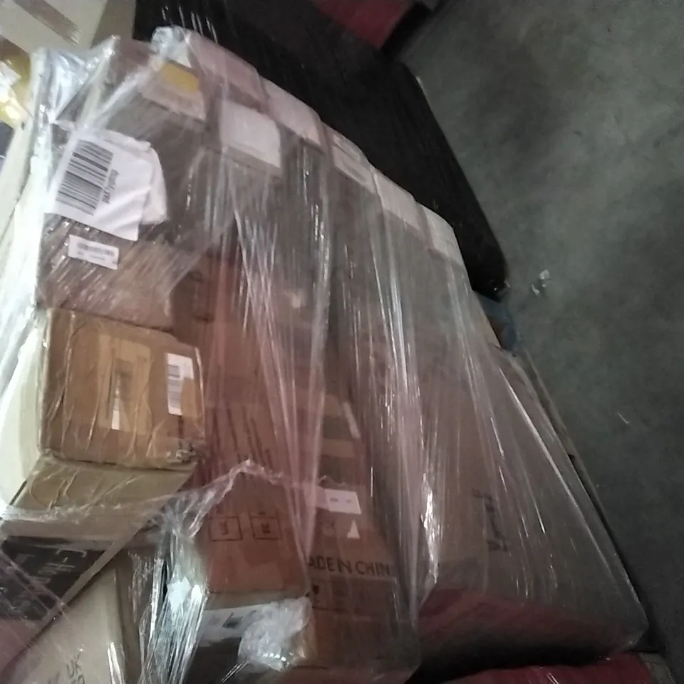 PALLET OF ASSORTED ITEMS INCLUDING C-HOPETREE, ROTISSERIE KIT, BESCHREIBUNG DINING TABLE, FLAME&SHADE, COFFEE TABLE