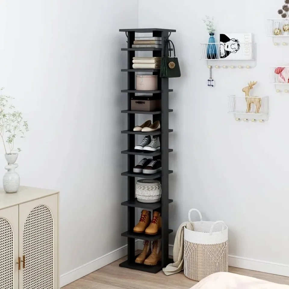 BOXED 10 PARIS SHOE RACK - BLACK