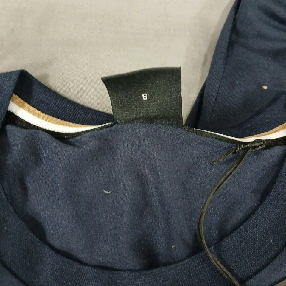 BOSS HOMEWEAR REGULAR FIT COMFORT STRETCH LOUNGE SET – TOP & SHORTS, NAVY, SIZE UK S