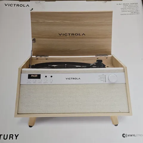 BOXED VICTROLA CENTURY VTA-820SB BELT DRIVE BLUETOOTH MUSIC CENTRE