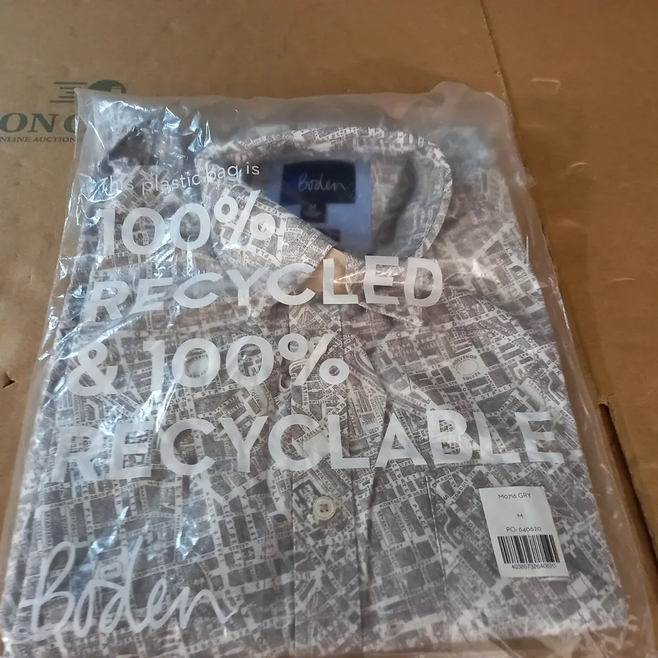 BAGGED BODEN MAP THEMED SHIRT - M