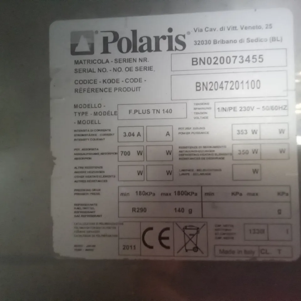 POLARIS F.PLUS TN 140 DOUBLE DOOR FRIDGE 