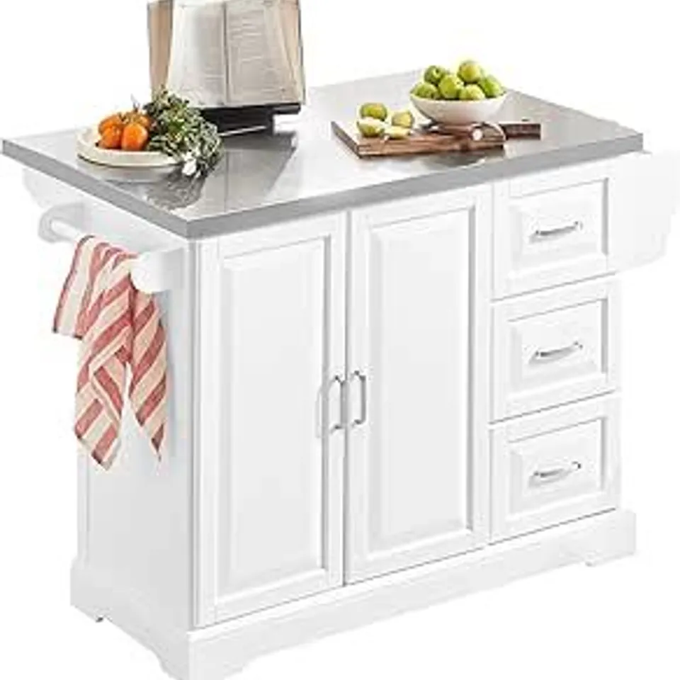 BOXED SOBUY KITCHEN TROLLEY - WHITE