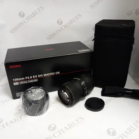 SIGMA 105MM F/2.8 EX MACRO DG HSM OPTICAL STABILISED LENS CANON FIT