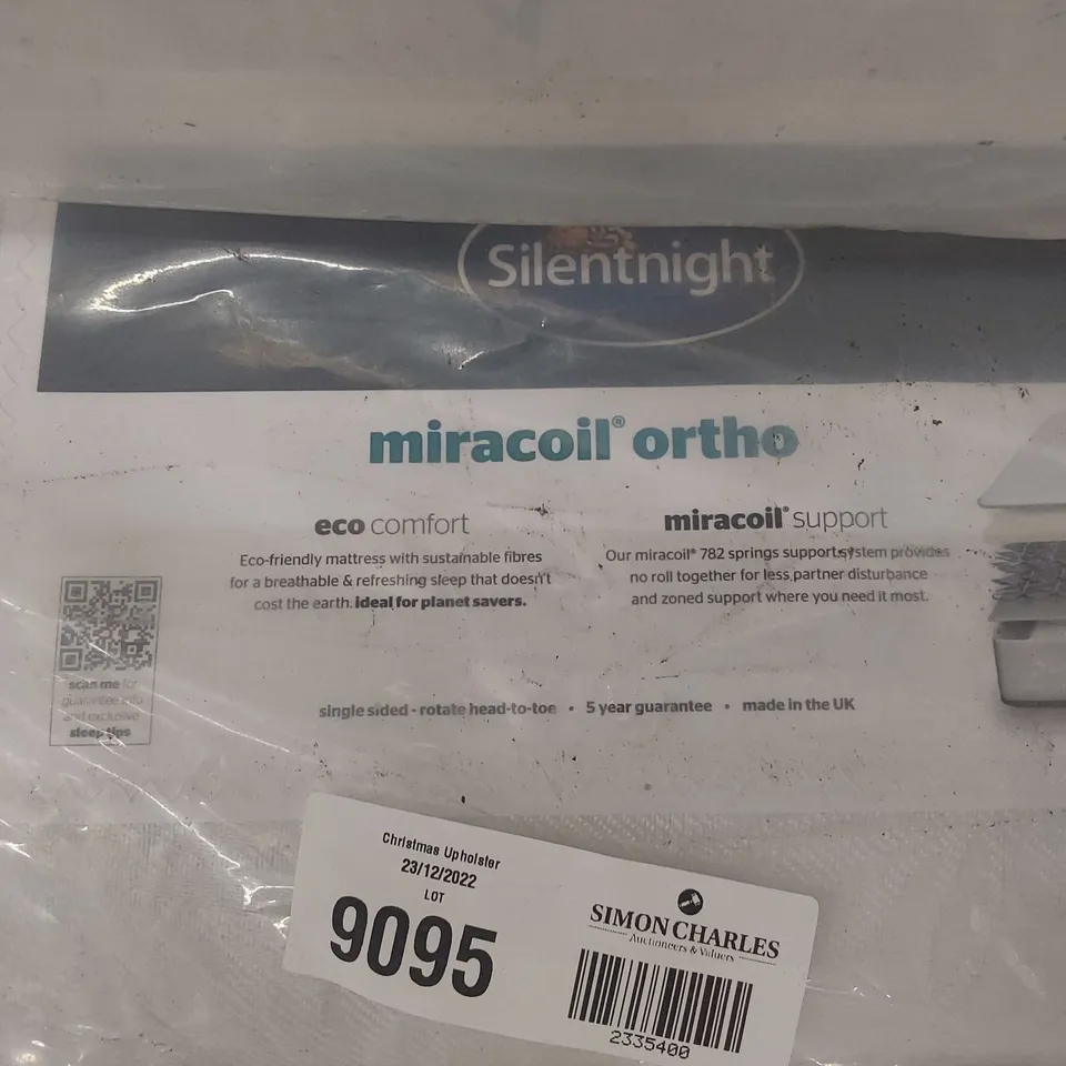 QUALITY BAGGED 6' SUPER KINGSIZE SILENTNIGHT MIRACOIL ORTHO MATTRESS 