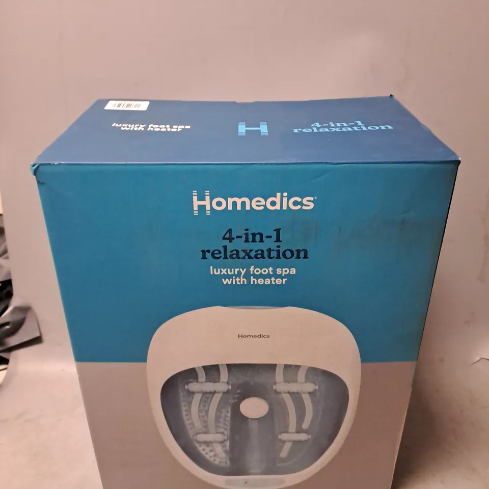 BOXED HOMEDICS 4-IN-1 RELAXATION LUXURY FOOT SPA WITH HEATER 
