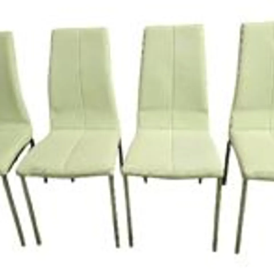 ELEVEN FAUX LEATHER CREAM DINING CHAIRS RRP £1000