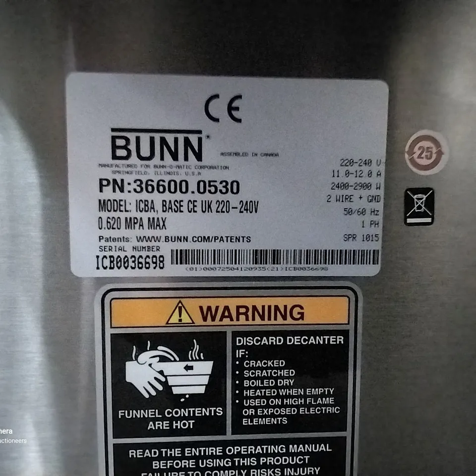 BUNN DIGITAL ICBA BREWER CONTROL GRINDER 230V