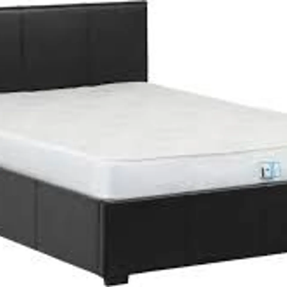 BOXED WAVERLEY 5' STORAGE BED IN BLACK PU - 2 BOXES 