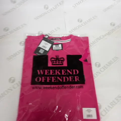 BAGGED WEEKEND OFFENDER CANON BEACH CERISE T-SHIT SIZE M