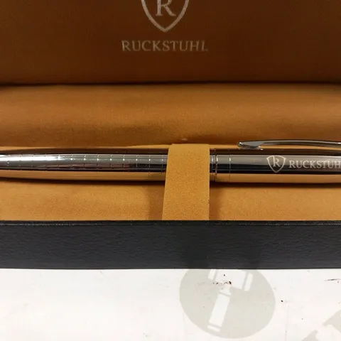 RUCKSTUHL STAINLESS STEEL LUXURY PEN IN GIFT BOX – HAND ASSEMBLED