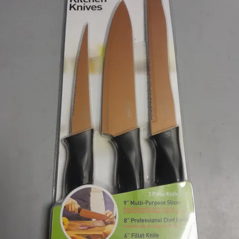 EASYCOOK SET OF 3 KITCHEN KNIVES