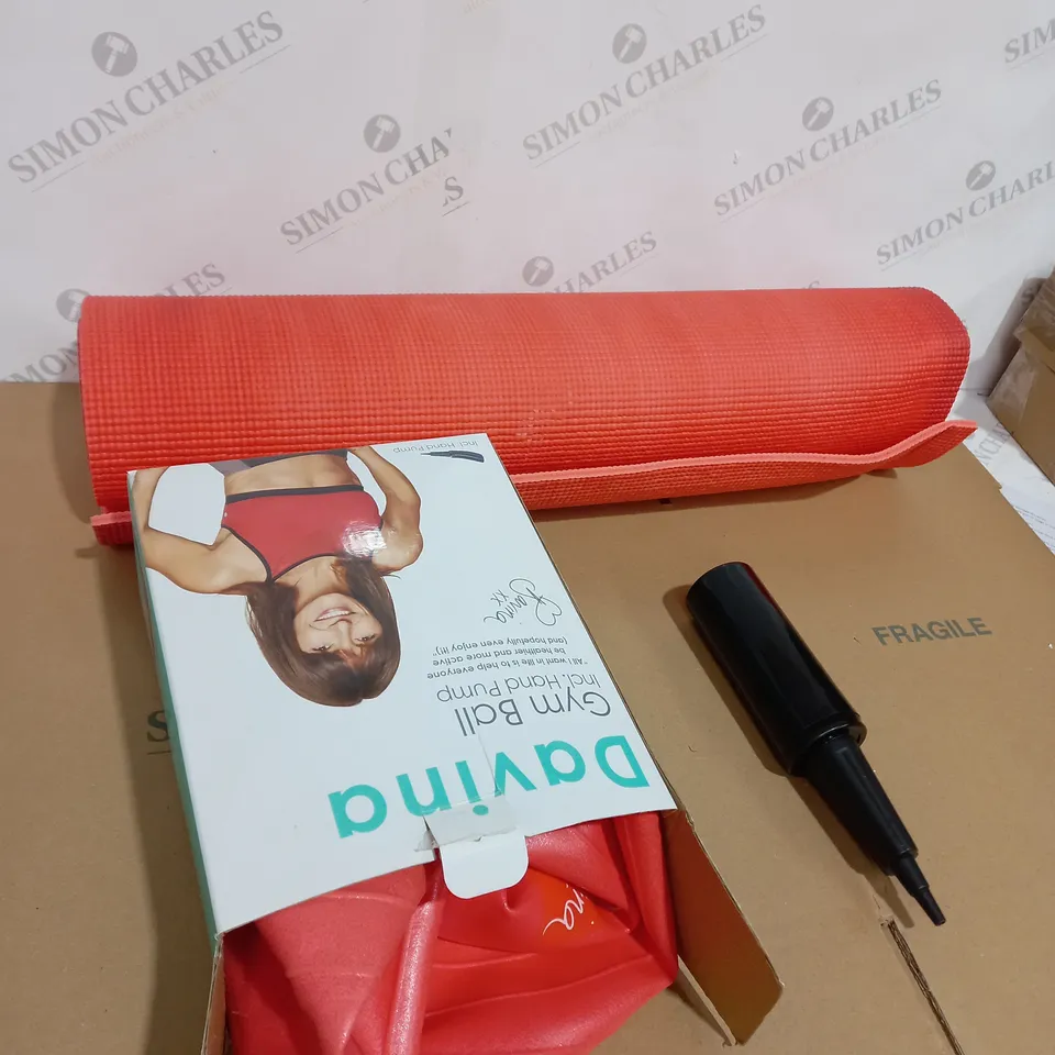DAVINA FITNESS SWISS BALL WITH YOGA MAT & PUMP