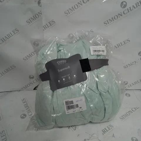 SUPERSOFT BY COZEE HOME EMBOSSED SPOT DUVET SET MINT KING SIZE